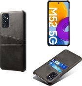 Backcover met Opbergvakjes + PMMA Screenprotector voor Galaxy M52 5G _ Zwart