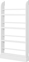 Rikon Boekenkast Wit - Boekenrek - 4 Legplanken - Kinderkamer Accessoires - 12 x 58 x 110 cm