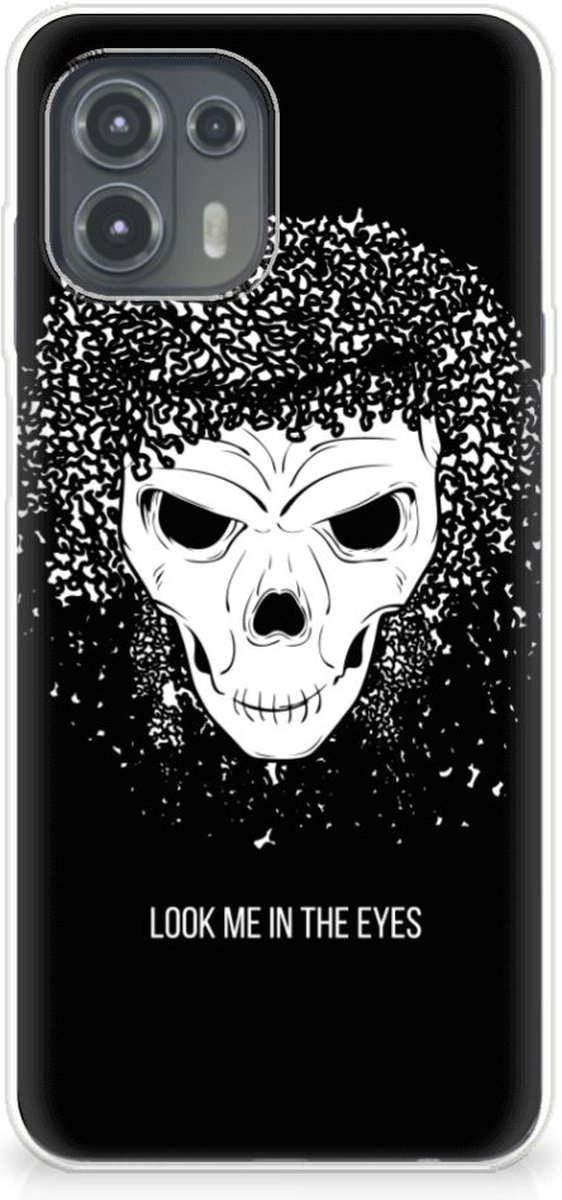Silicone Back Case Motorola Edge 20 Lite Skull Hair
