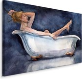 Peinture - Femme dans la baignoire, Impression Premium , 5 tailles