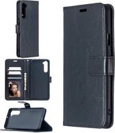 LuxeBass Hoesje geschikt voor Oppo Find X2 Lite - Bookcase Zwart - portemonnee hoesje - telefoonhoes - gsm hoes - telefoonhoesjes