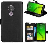 LuxeBass Hoesje geschikt voor Motorola Moto G7 Power hoesje book case zwart - telefoonhoes - gsm hoes - telefoonhoesjes