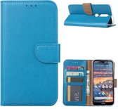 LuxeBass Hoesje geschikt voor Nokia 4.2 - Bookcase Turquoise - portemonnee hoesje - telefoonhoes - gsm hoes - telefoonhoesjes