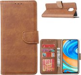 LuxeBass Hoesje geschikt voor Xiaomi Redmi Note 9 Pro / 9S - Bookcase Bruin - portmonnee hoesje - telefoonhoes - gsm hoes - telefoonhoesjes