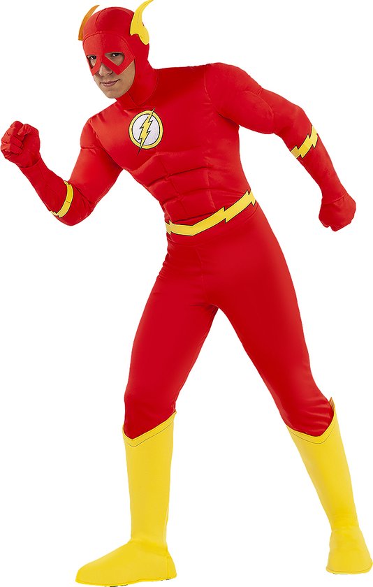 FUNIDELIA Flash Kostuum voor Mannen - Superhelden Kostuum - Maat: M - Rood