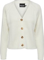 Pieces PCOSILLA LS KNIT CARDIGAN NOOS BC Dames Vest CLOUD DANCER  - Maat  S