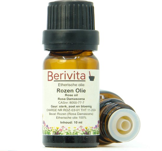 Rozenolie 100% Puur 10ml - Etherische Rozen Olie van Damascus Rozenblaadjes - Rose Oil, Rosa damascena