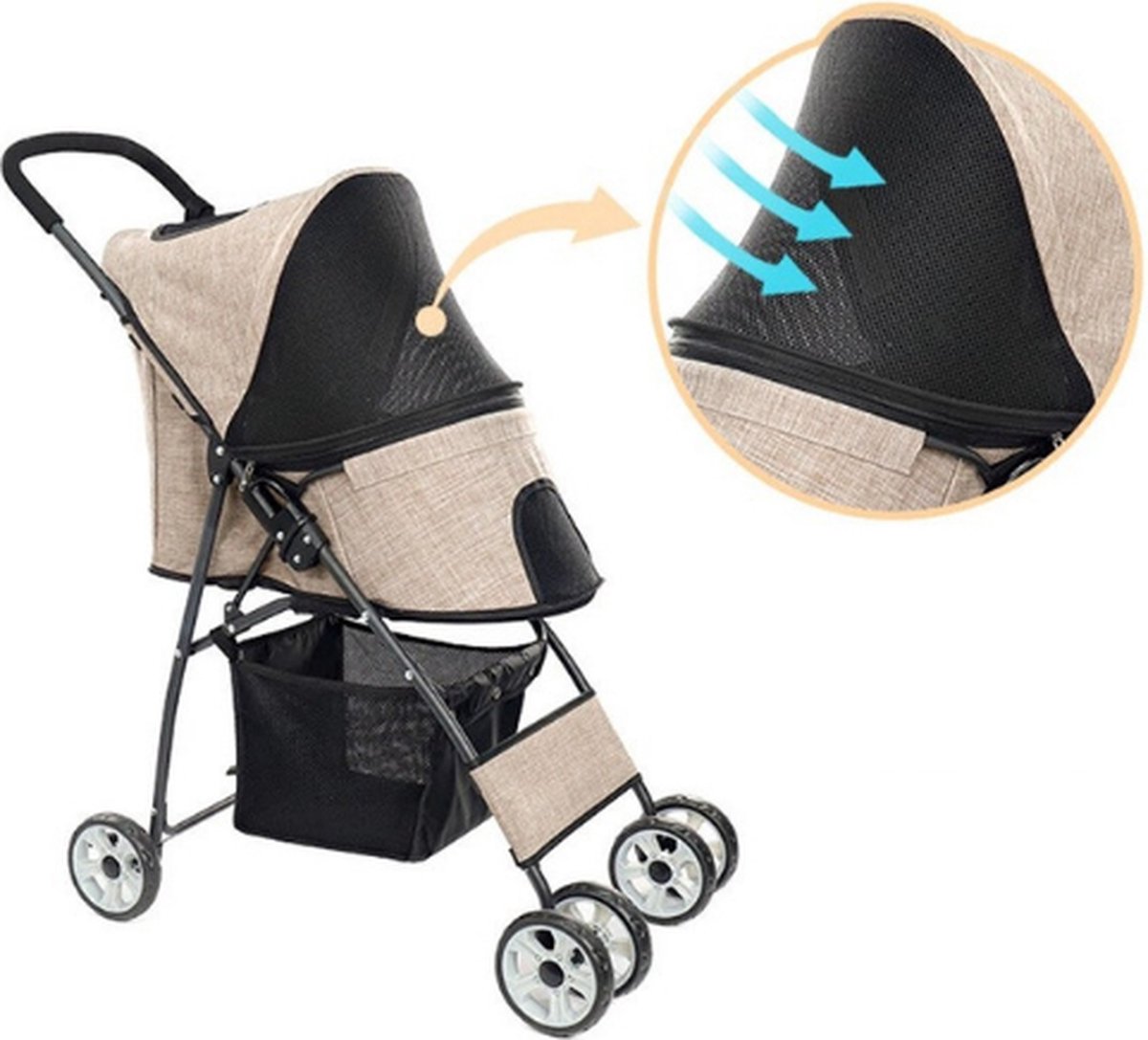 Wandelwagen voor honden - buggy voor honden of katten