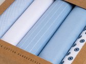 Zakdoeken - heren - lichtblauw - cadeauverpakking