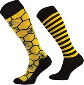 Comodo Paardrijsokken - Funny Design Kniekous Bee - 35/38