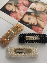 Glitter haarclip Kerst set warm