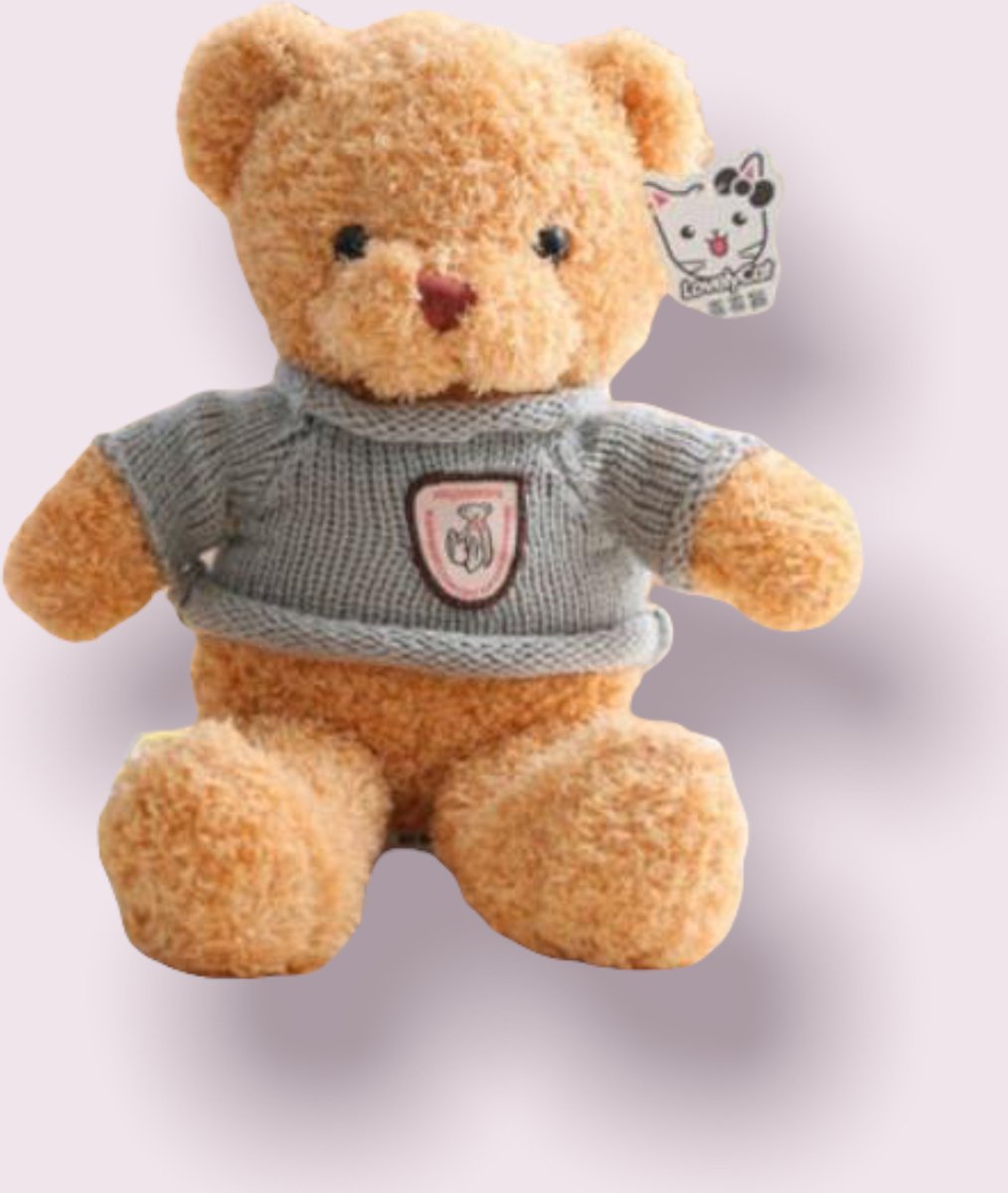 Knuffelbeer | Pluche Beer met trui 40 cm