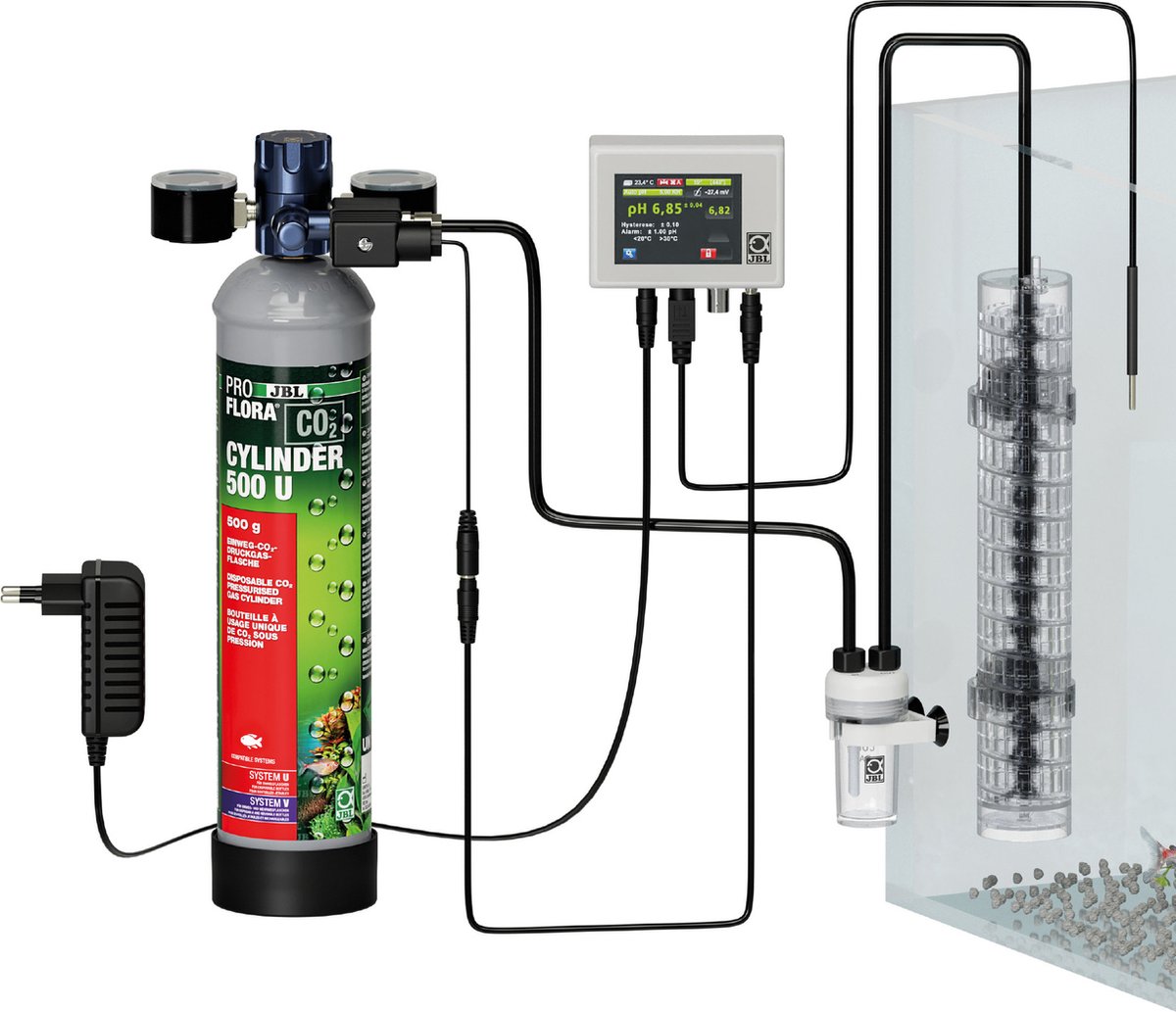 JBL ProFlora CO2 Professional Set U CO2bemestingssysteem met automatische CO2 & pH... bol