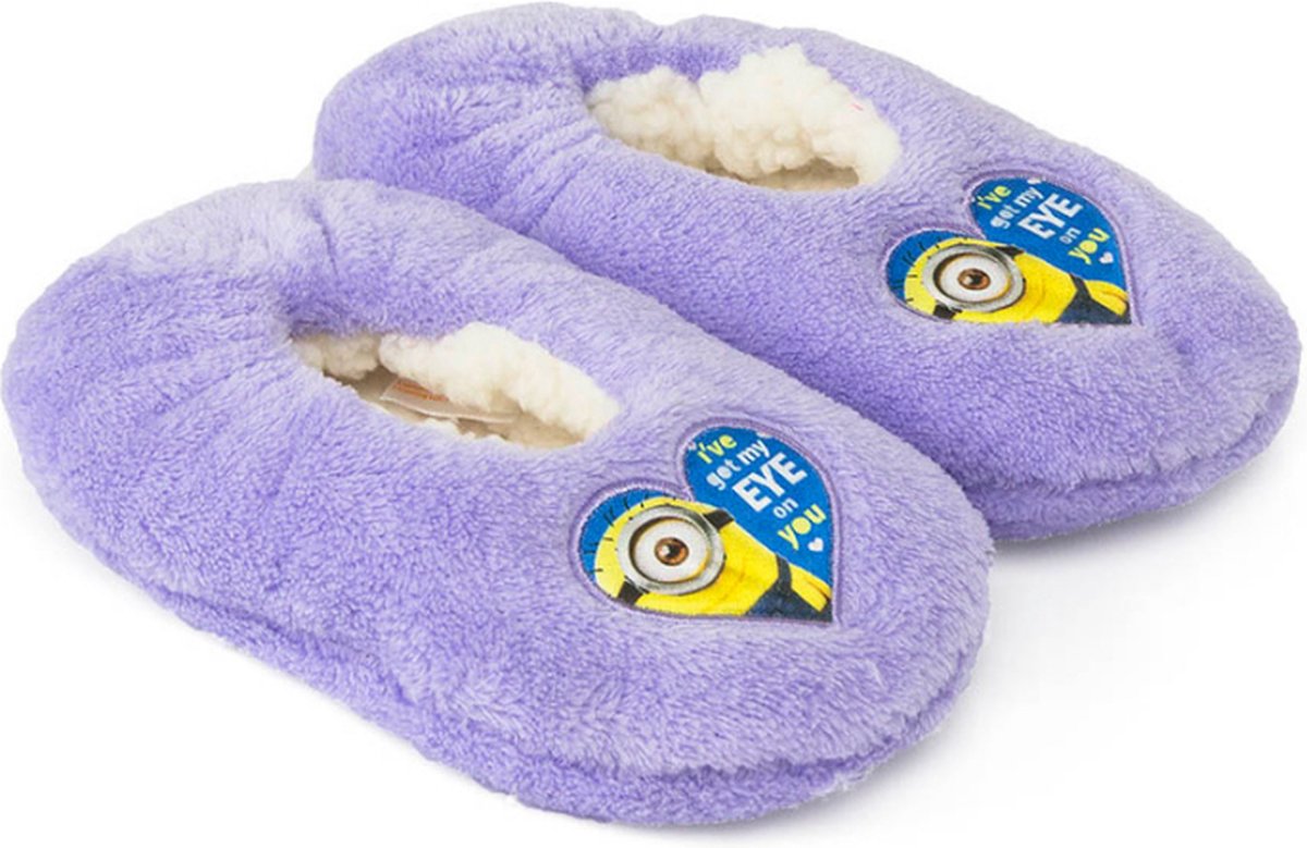 Minions Pantoffel Slofjes - Paars - Maat 27/28