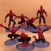 Taart Cake | Topper | 7 Spider-Man poppen | Verjaardag | Decoratie figuren | Feest Thema