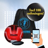 Minisoccerbal bal aan touw - Sense Ball - Totaal pakket - Oranje - Met Oefenstof en Rugtas