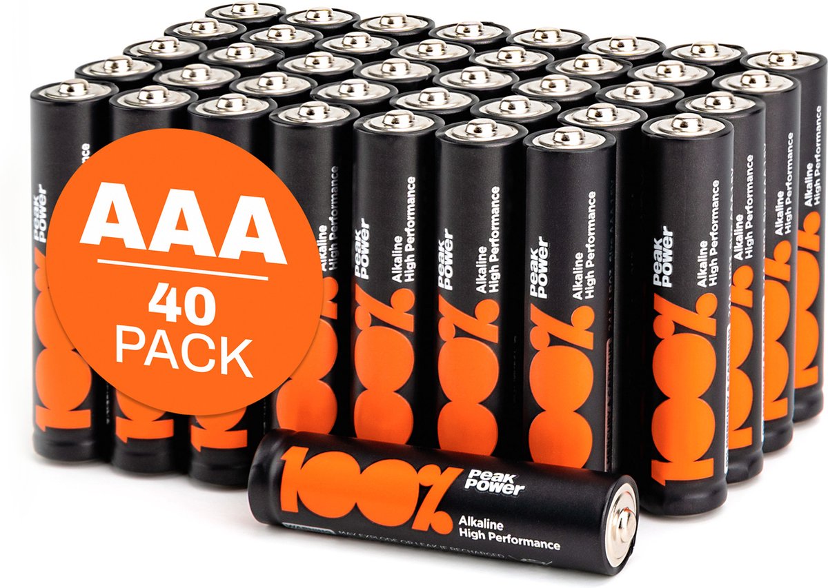 Alkaline batterijen AAA micro mini penlite LR03 batterij 1.5V - 40 stuks - AAA batterij - 100% Peak Power