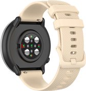 Strap-it Siliconen bandje 20mm - horlogebandje geschikt voor Samsung Galaxy Watch Active / Active2 40 & 44mm / Galaxy Watch 3 41mm / Galaxy Watch 42mm / Galaxy Watch 4 & 4 Classic / Watch 5 / 5 Pro / Watch 6 / 6 Classic / Gear Sport - beige