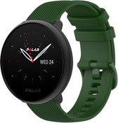 Siliconen Smartwatch bandje - Geschikt voor  Polar Ignite 2 siliconen bandje - legergroen - Strap-it Horlogeband / Polsband / Armband