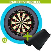 Winmau Blade 6 Triple Core + Rubberen Dartmat 120*250 + Dartbordverlichting Basic XL (Aqua)