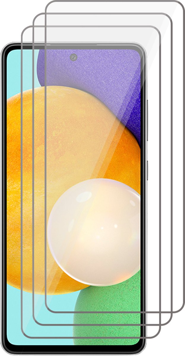 Screenprotector geschikt voor Samsung A72 - Beschermglas Screen Protector Glas - 3 stuks
