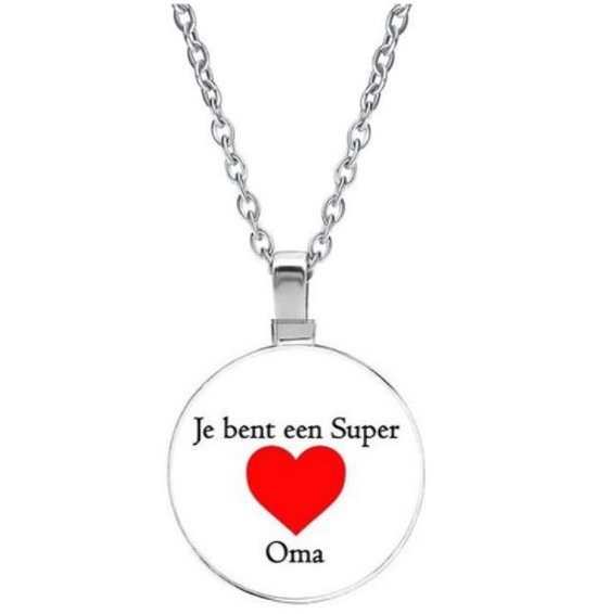 Akyol - super oma medaille zilverkleuring - Oma - cadeau oma - leuk cadeau voor je oma