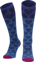 Sockwell Heart Throb Dames Compressiekousen Klasse 1 Ocean | Blauw | 32% Merinowol | Maat S/M | SW108W.640