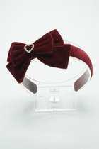 Fluweel luxe haarband - Bordeaux rood fluweel – Luxe haarband – Luxe accessoire - Haarstrik - Bows and Flowers