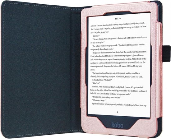 ChiGuard® Hoes geschikt voor Kobo Nia - 360º Sleepcover - Rose van Chi — afbeelding 3