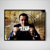 DEVICI Ingelijste Motiverende Wanddecoratie - Muurdecoratie - Wolf Of Wallstreet - Ingelijste Canvas Wall Art Ingelijste Wanddecoratie Kantoor Ingelijste Kunstposters & Kunstprints