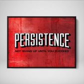 DEVICI Ingelijste Motiverende Wanddecoratie - Muurdecoratie - Persistence - Ingelijste Canvas Wall Art Ingelijste Wanddecoratie Kantoor Ingelijste Kunstposters & Kunstprints