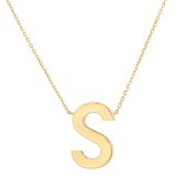 Fate Jewellery FJ4118 - Letter S - 925 zilver - goud verguld - 45cm +5cm