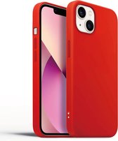 Star XL Hoesje Geschikt voor iPhone 13 mini Hoesje - Geschikt voor Apple iPhone 13 mini Siliconen Hoesje Rood - Geschikt voor iPhone 13 mini Siliconen Hoesje Backcover Rood - Back Cover