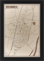 Houten stadskaart van Brummen