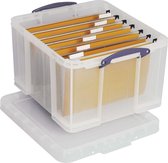 Really Useful Box - RUP - Stapelbare opbergdoos 42 Liter, 520 x 440 x 310 mm - Transparant - opbergbox