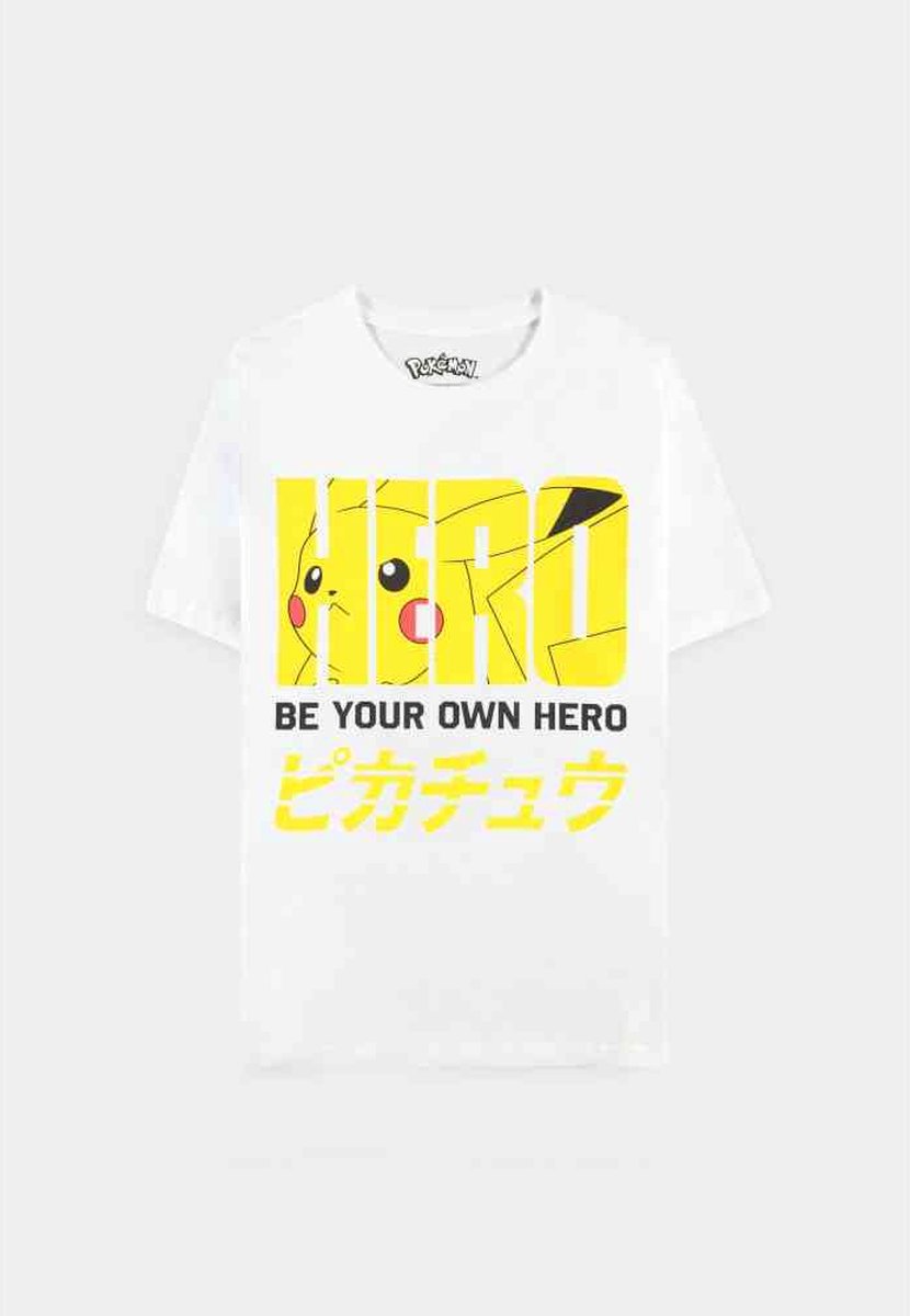Pokémon Heren Tshirt -M- Be Your Own Hero Wit