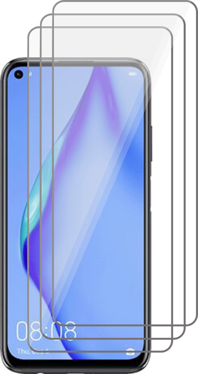 Screenprotector geschikt voor Huawei P40 Lite - Screen Protector Glas - 3 stuks