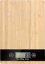 Digitale Keuken Weegschaal - Bamboe - Nauwkeurig - Tot 5KG - Tare Functie - Inclusief Batterijen - Rheme