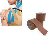 Bodybow - Kinesiology Tape Beige 5 m x 5 cm - 3 stuks -  Kinesio tape -  Cure tape -  Sporttape -