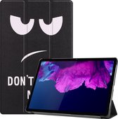 Hoes Geschikt voor Lenovo Tab P11 Hoes Book Case Hoesje Trifold Cover - Hoesje Geschikt voor Lenovo Tab P11 Hoesje Bookcase - Don't Touch Me