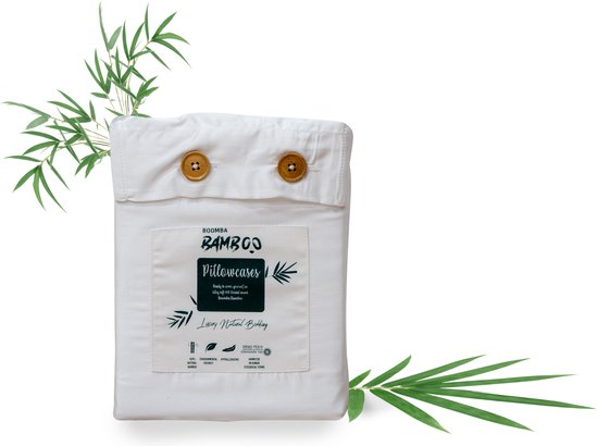 Bamboe kussensloop Premium 100% bamboe sage green 60x70 cm (2 stuks