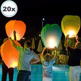 20 x Gekleurde Wensballonnen vliegende papieren lantaarns ufo ballon zweeflantaarn  wens ballon wensballon: VOLANTERNA®