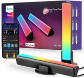 Govee Flow Plus gaming-lamp, werkt met Alexa en Google Assistant, RGBICWW WiFi LED TV achtergrondverlichting Sync met muziek, LED Ambient Light voor gaming, pc, tv