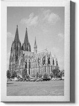 Walljar - Kölner Dom '55 - Muurdecoratie - Canvas schilderij