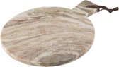 J-Line plank rond marmer grijs/beige