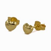 New Bling 9NBG-0393 Gouden Oorknopjes - Dames - Hartjes - Glad -  4 x 4,5 mm - 14 Karaat - Goud