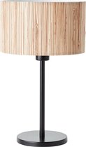Brilliant lamp, Wimea tafellamp zwart/naturel, 1x A60, E27, 52W, met snoerschakelaar