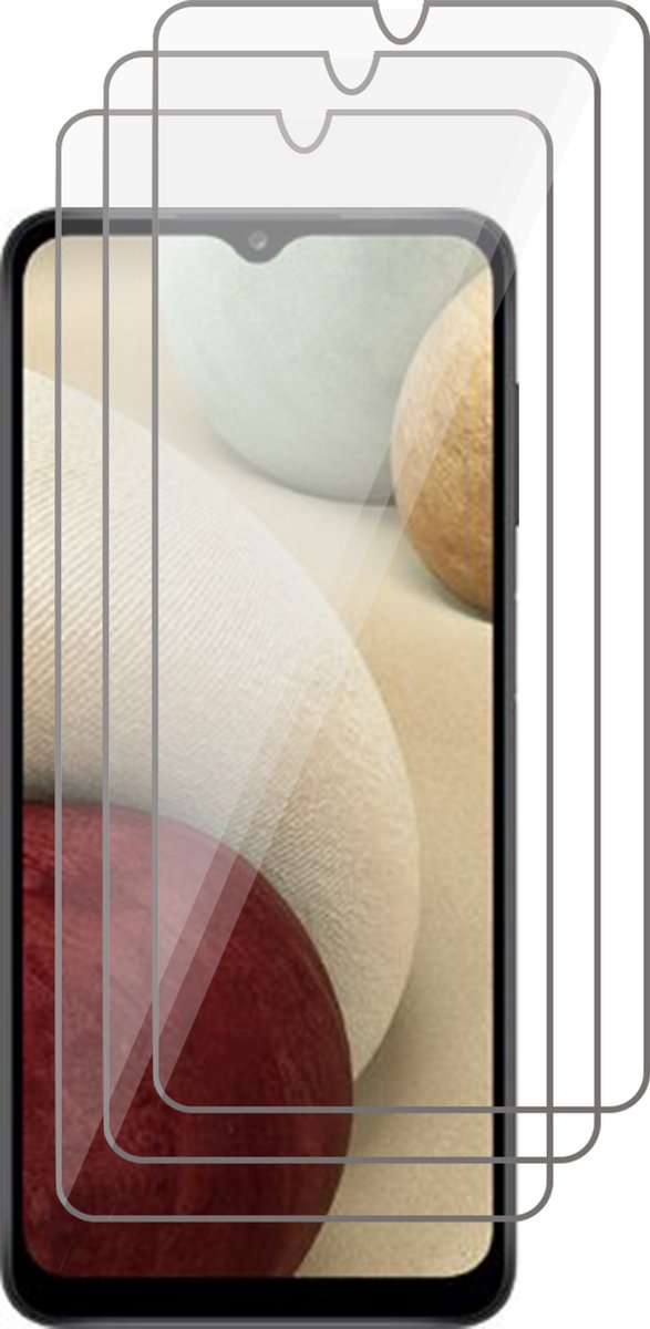 Screenprotector geschikt voor Samsung A12 - Beschermglas Screen Protector Glas - 3 stuks