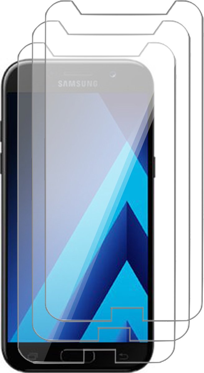 Screenprotector geschikt voor Samsung A3 2017 - Beschermglas Screen Protector Glas - 3 stuks
