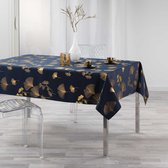 Livetti | Tafelkleed | Tafellaken | Tablecloth | 150x300 cm | Bloomy Blauw Goud